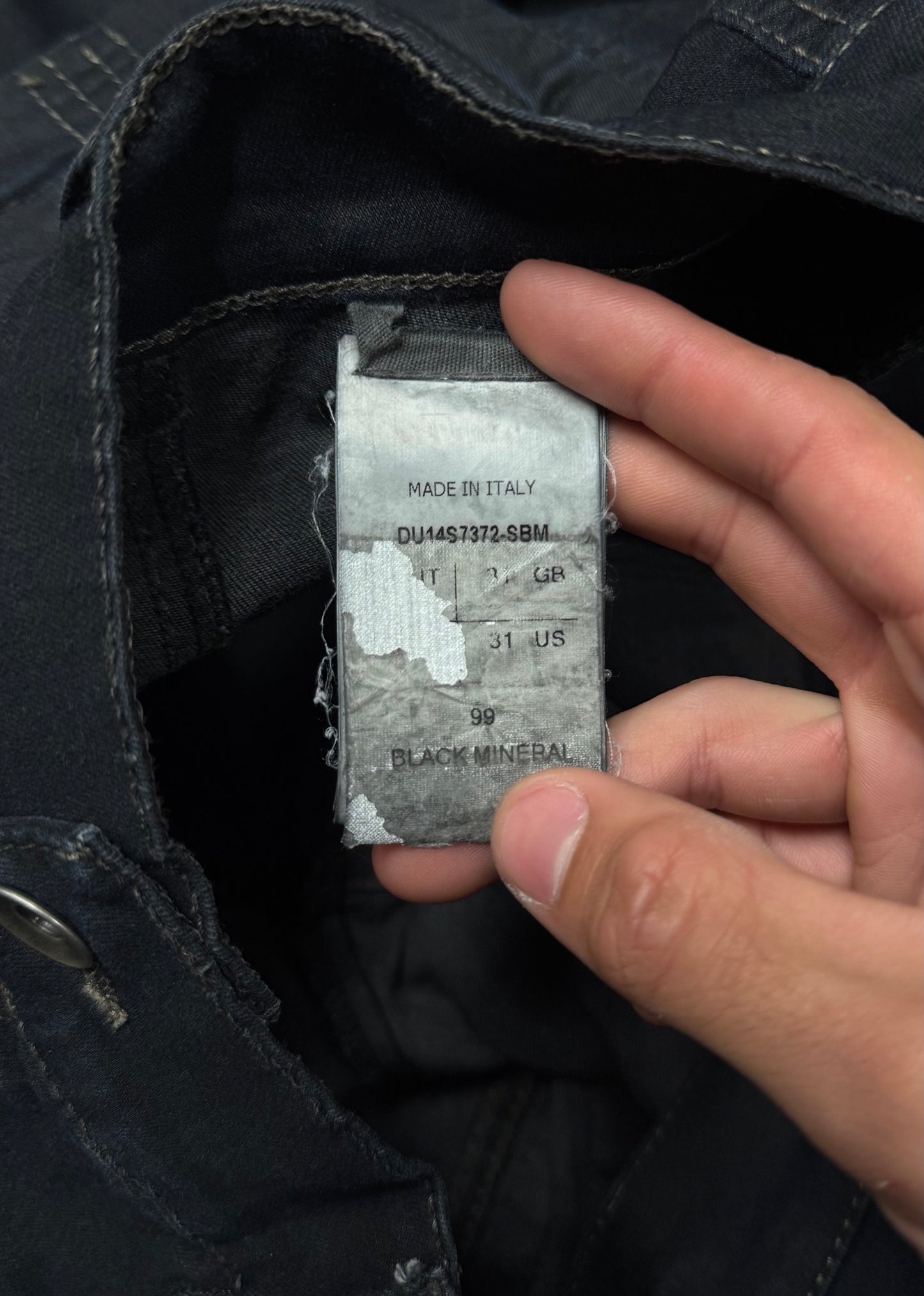 AW2014 Rick Owens ‘Memphis Patch’ Mineral Blue Skinny Denim