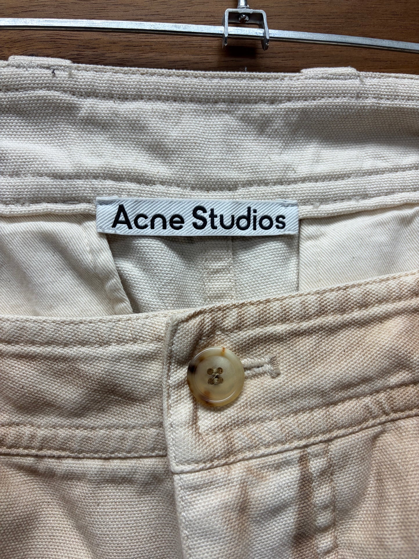 Acne Studios ‘Gradient Dirt Wash’ Cream Cargo Denim