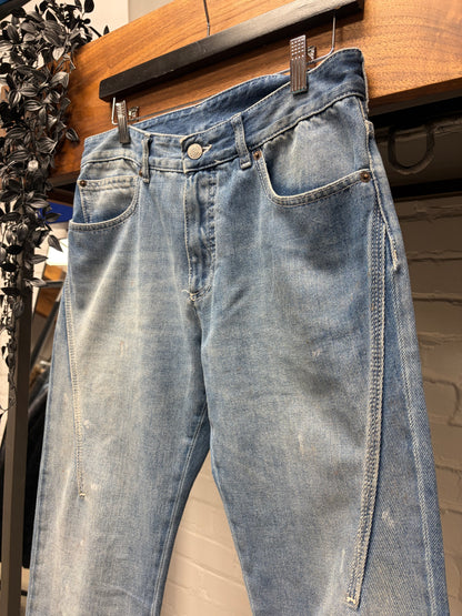 SS2018 Maison Margiela Darted Blue Bootcut Denim