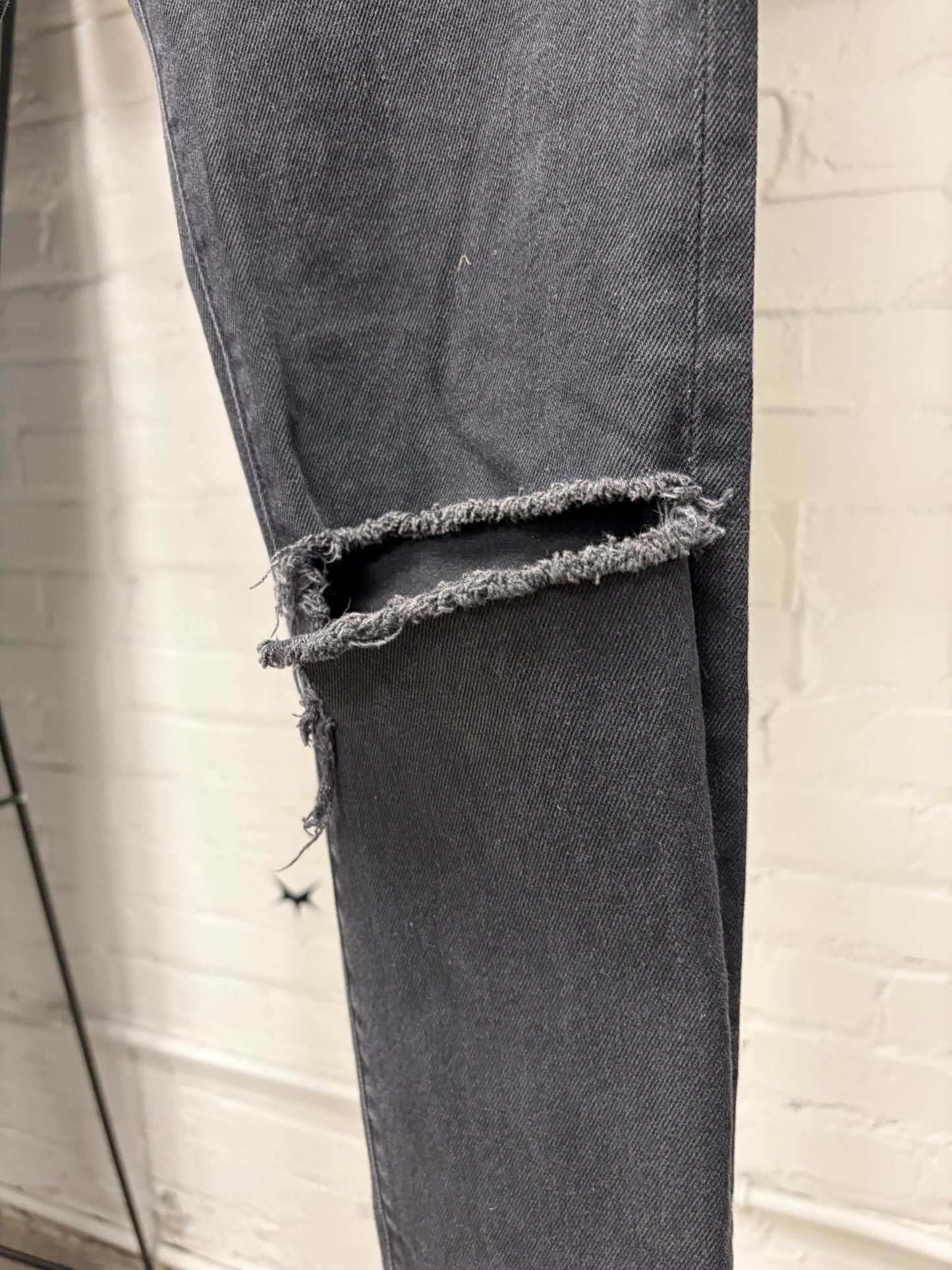 2015 Saint Laurent by Hedi Slimane ‘D02’ Distressed Black Skinny Jeans