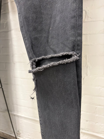 2015 Saint Laurent by Hedi Slimane ‘D02’ Distressed Black Skinny Jeans