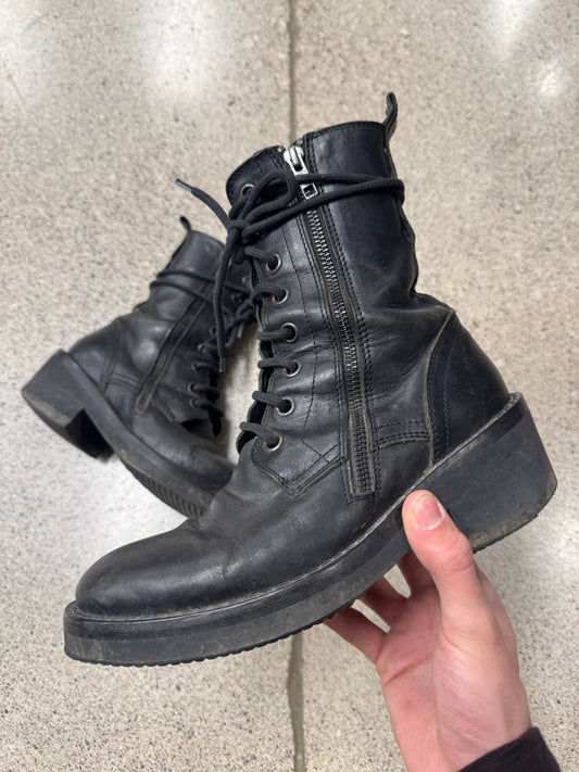 Ann Demeulemeester Double Zip Combat Boots