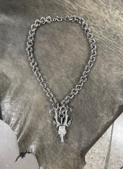 AW2008 Number (N)ine ‘My Private Portland’ Solid 925 Silver Deer Necklace