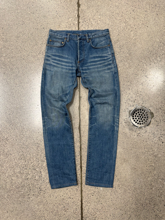 Dior Homme ‘Clawmark’ Washed Blue Skinny Denim