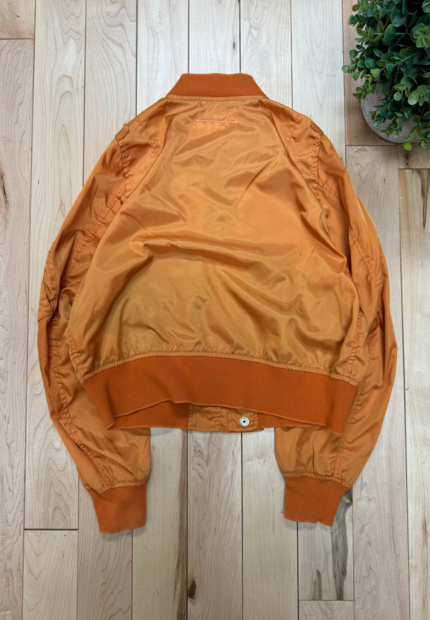 SS2016 Maison Margiela Orange Nylon MA-1 Bomber Jacket