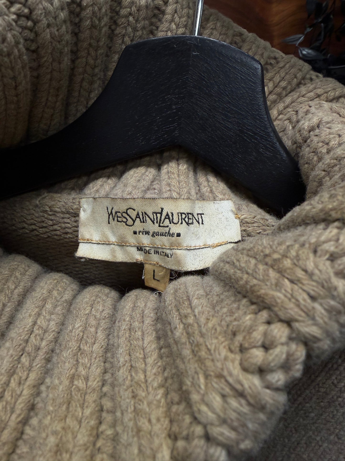 SS2002 Yves Saint Laurent Rive Gauche by Tom Ford ‘Safari’ Raw Hem ‘Roll Neck’ Sweater