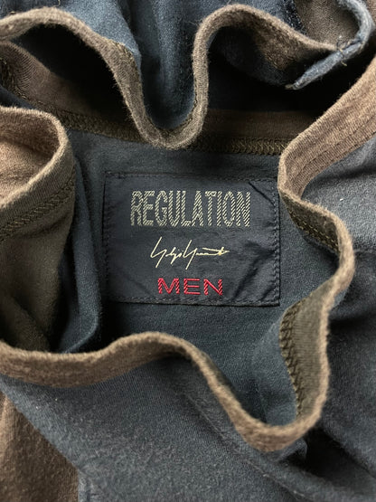 1990s Yohji Yamamoto ‘Regulation’ Faded Brown/Blue Split T-Shirt