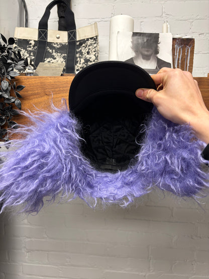 AW2019 Prada Purple Fur Nylon Ushanka ‘Trapper’ Hat