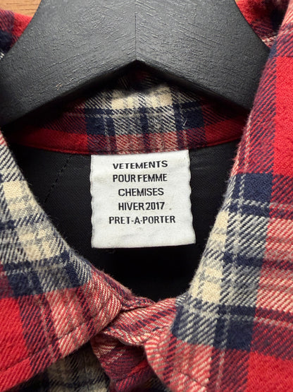 AW2017 Vetements ‘Detached Sleeve’ Flannel with Quilted Interior Liner