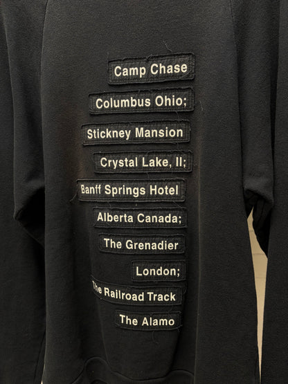 Raf Simons ‘History of my World’ Haunted Places Patchwork Black Sweatshirt