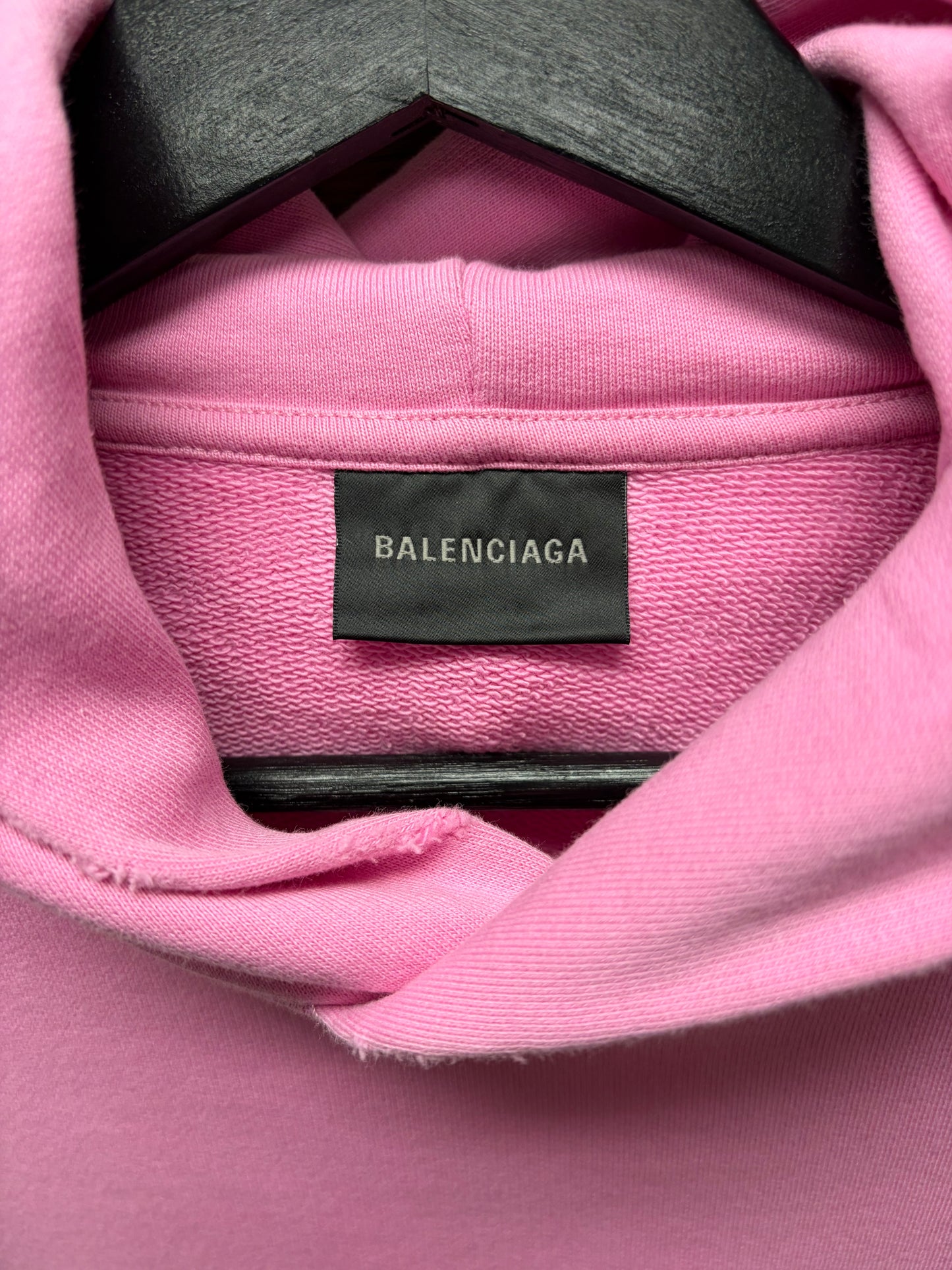 SS2023 Balenciaga ‘Splatter Logo’ Distressed Pink Pullover Hoodie