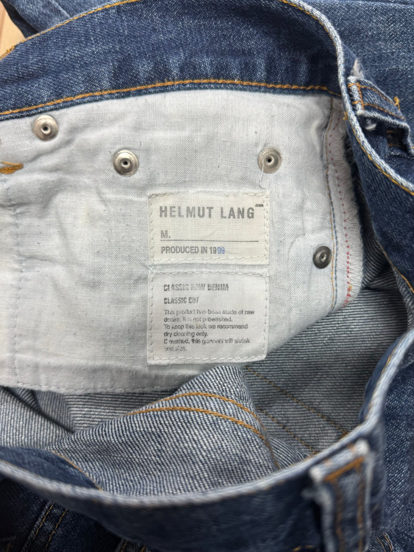 1999 Helmut Lang Classic Blue Boot Cut Denim