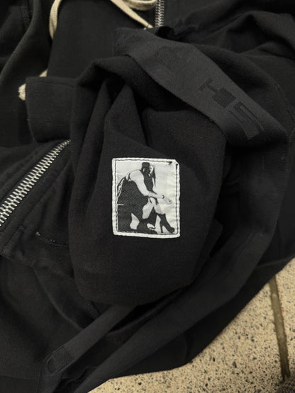 Rick Owens DRKSHDW ‘Sleeve Cutout’ Zip-Up Hoodie