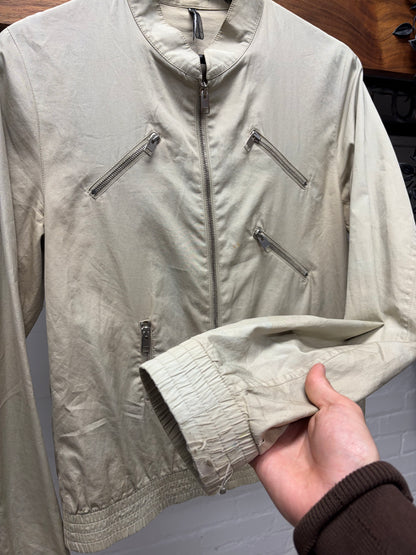 SS2007 Dior Homme by Hedi Slimane ‘We Look Good Together’ Tan Cotton Moto Jacket