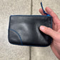 Comme Des Garçons Black/Blue Leather Zip Wallet