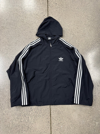 2022 Balenciaga x Adidas ‘3-Stripes’ Oversized Hooded Windbreaker