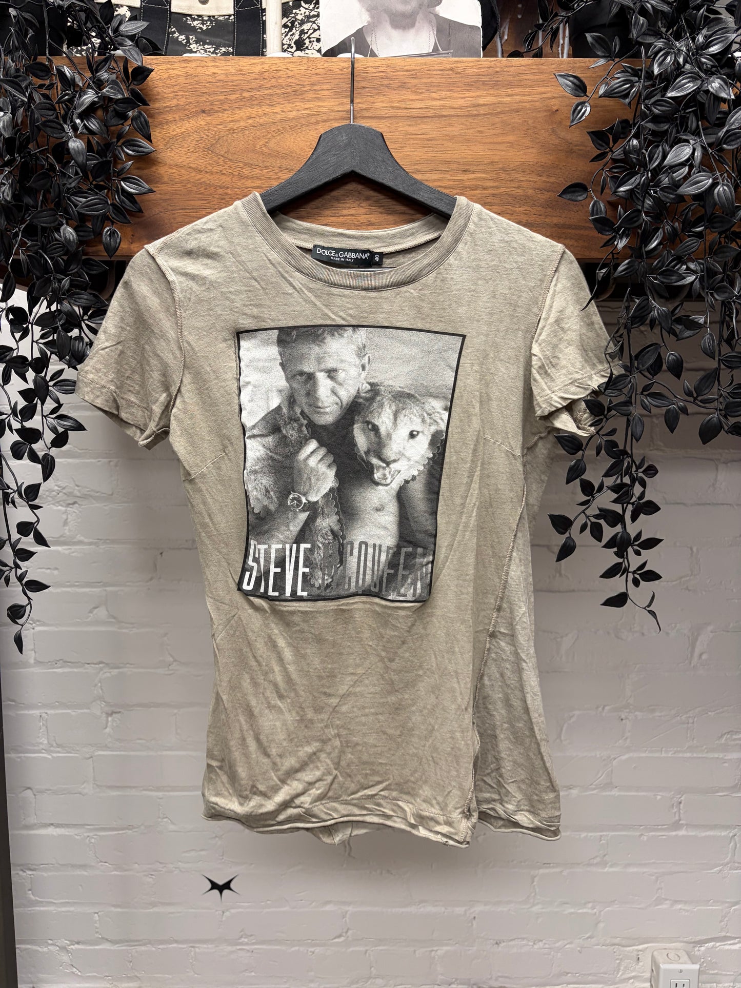 Dolce & Gabbana ‘Steve McQueen’ Portrait Graphic T-Shirt
