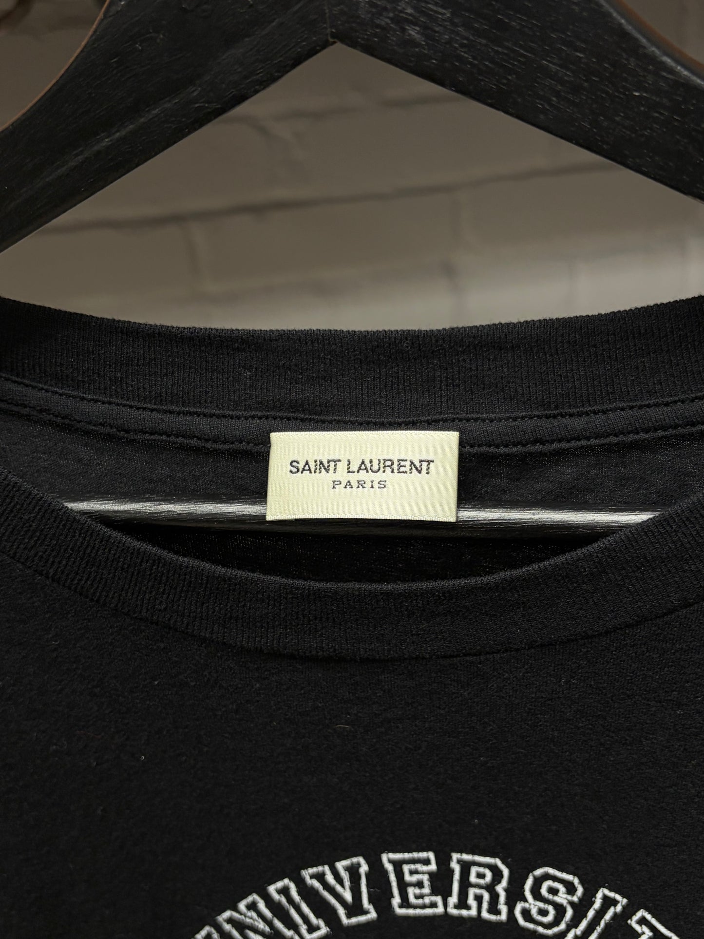 2016 Saint Laurent by Hedi Slimane ‘SL University’ Graphic T-Shirt