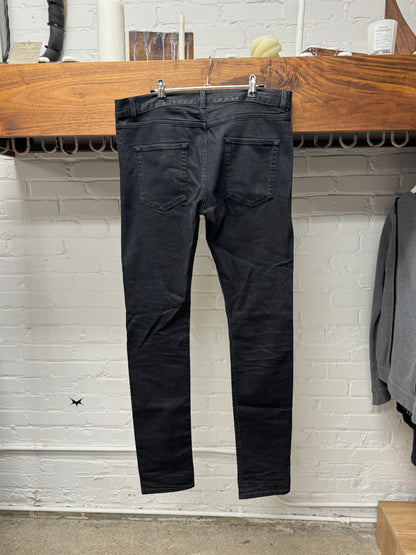 AW2016 Saint Laurent by Hedi Slimane ‘D02’ Black Knee Blowout Denim