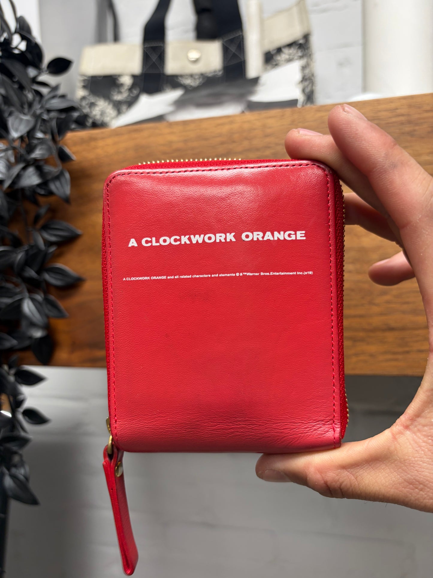 Undercover x ‘A Clockwork Orange’ Red Zip-Closure Bifold Leather Wallet