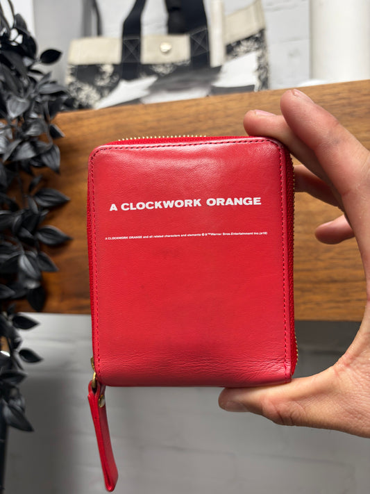 Undercover x ‘A Clockwork Orange’ Red Zip-Closure Bifold Leather Wallet
