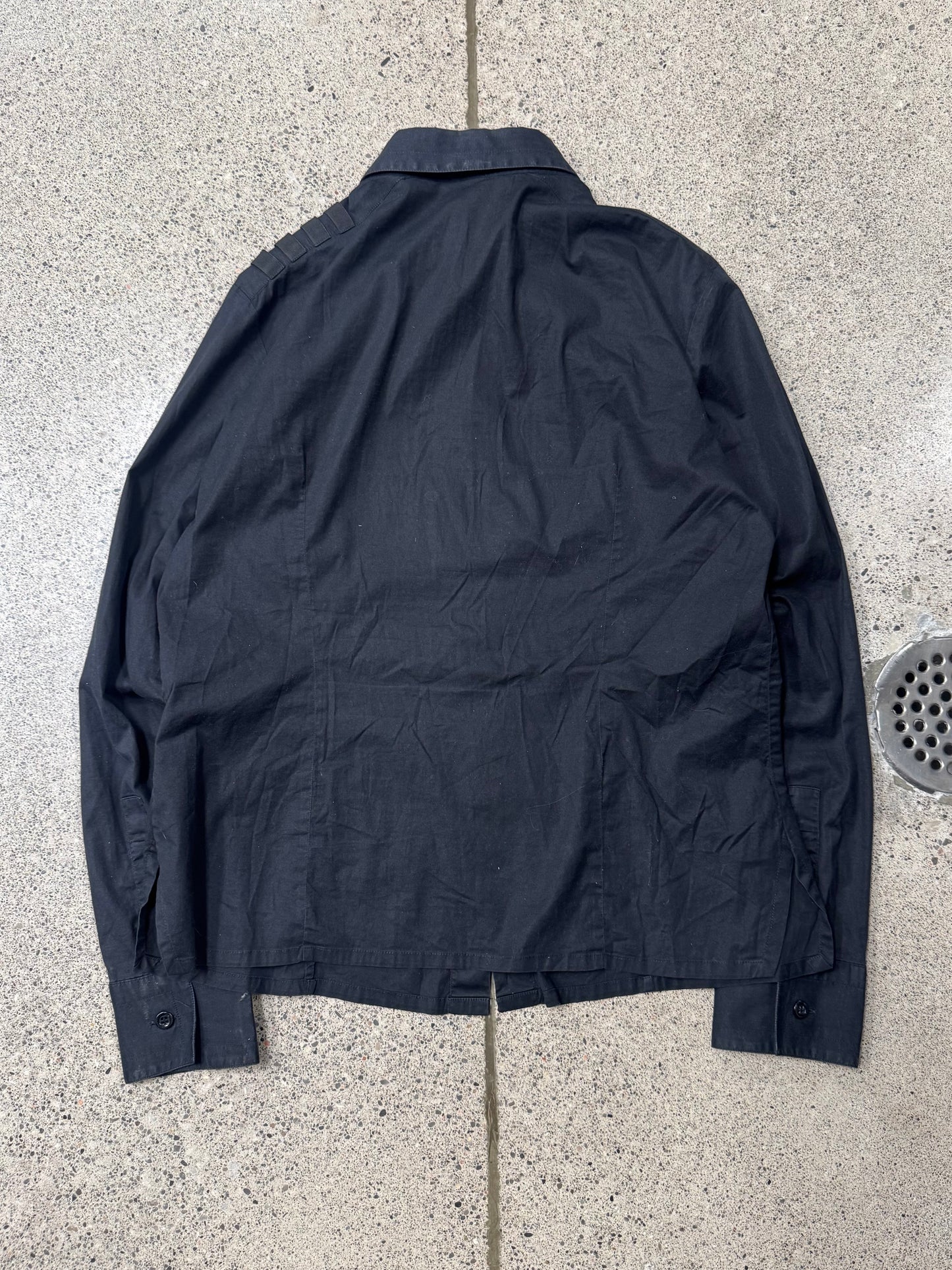 Dirk Bikkembergs Metal ‘Shoulder Strap’ Button Up Shirt