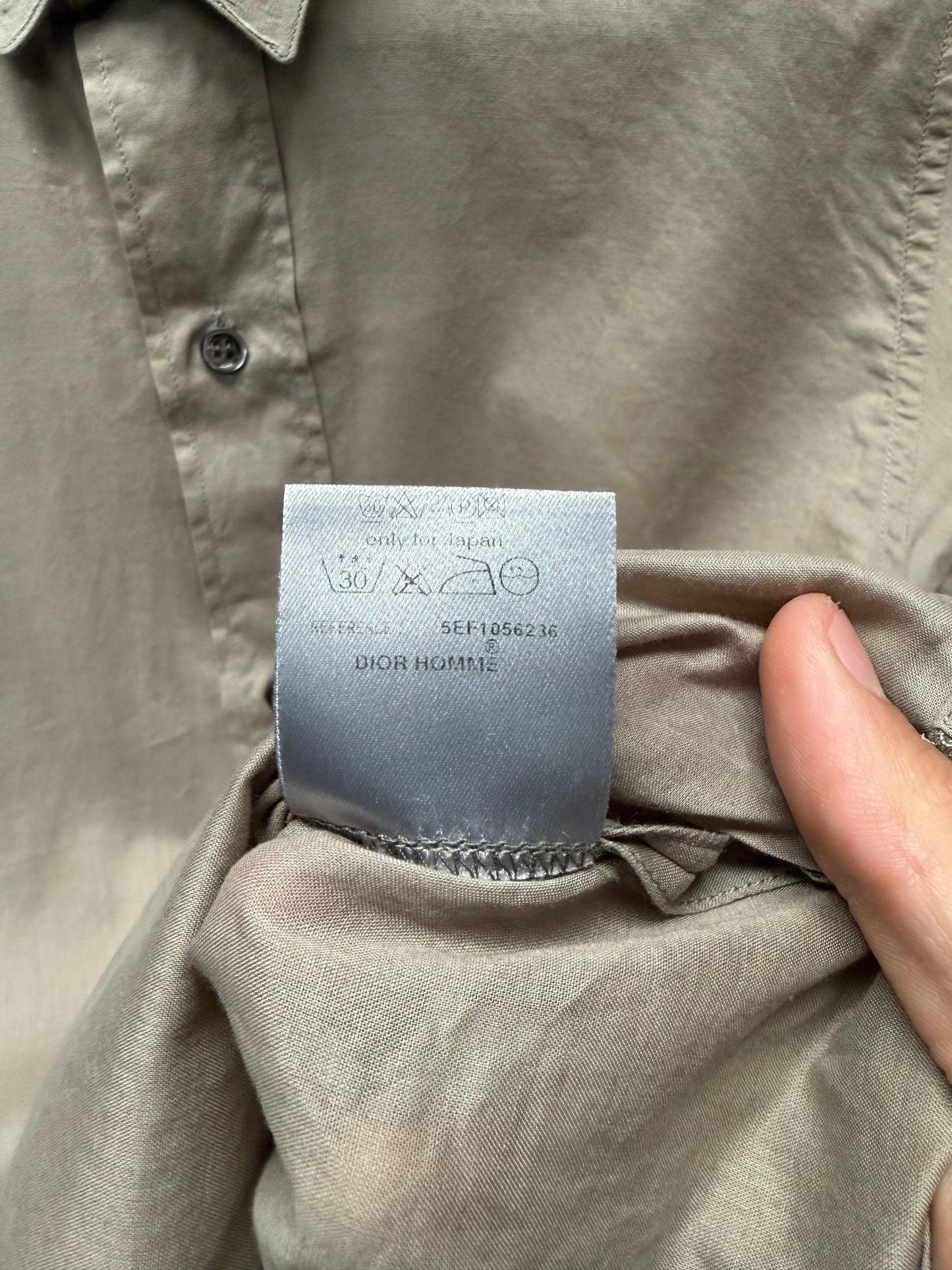 SS2005 Dior Homme ‘Beck’ Sheer Brown Button Up Shirt