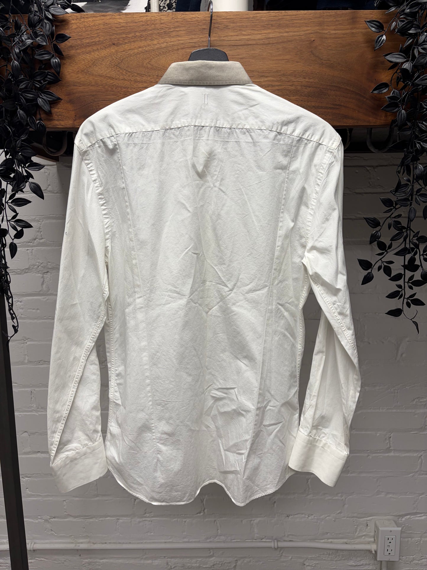 Neil Barrett ‘Gradient Collar’ White Button Up Shirt