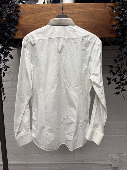 Neil Barrett ‘Gradient Collar’ White Button Up Shirt