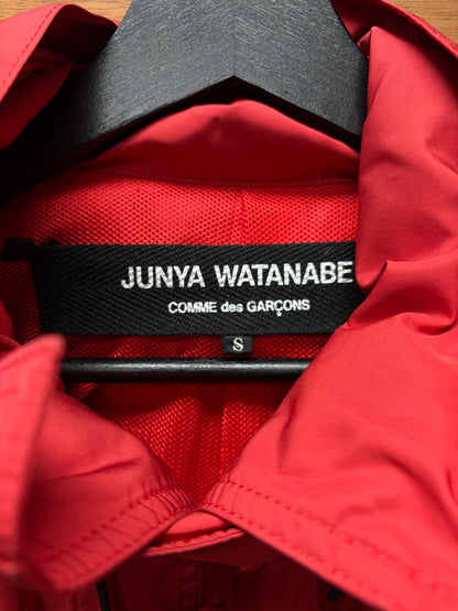 2008 Junya Watanabe Red Nylon Shell Cargo-Tech Jacket
