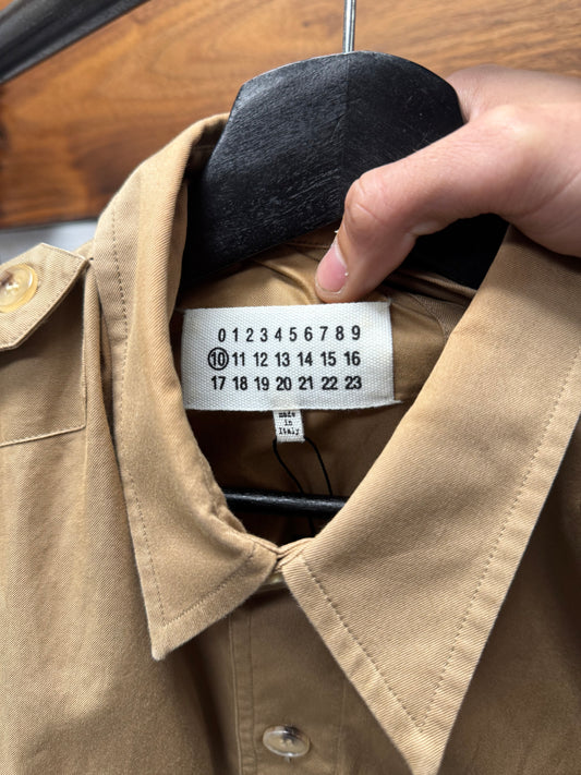 SS2017 Maison Margiela ‘Split Back’ Epaulette Collared Button Up Shirt