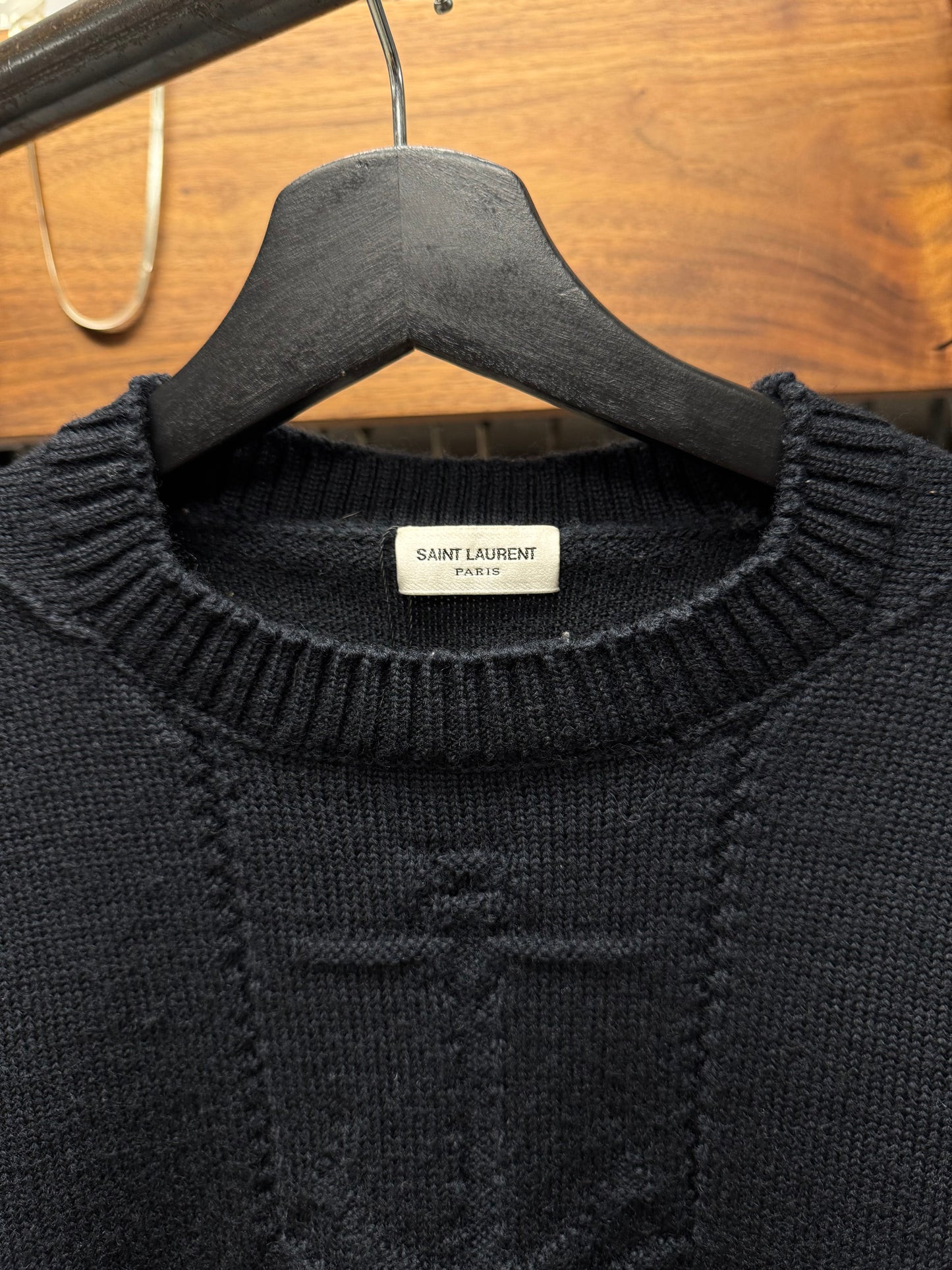 2018 Saint Laurent ‘Anchor’ Sailing Motif Wool Knit Sweater