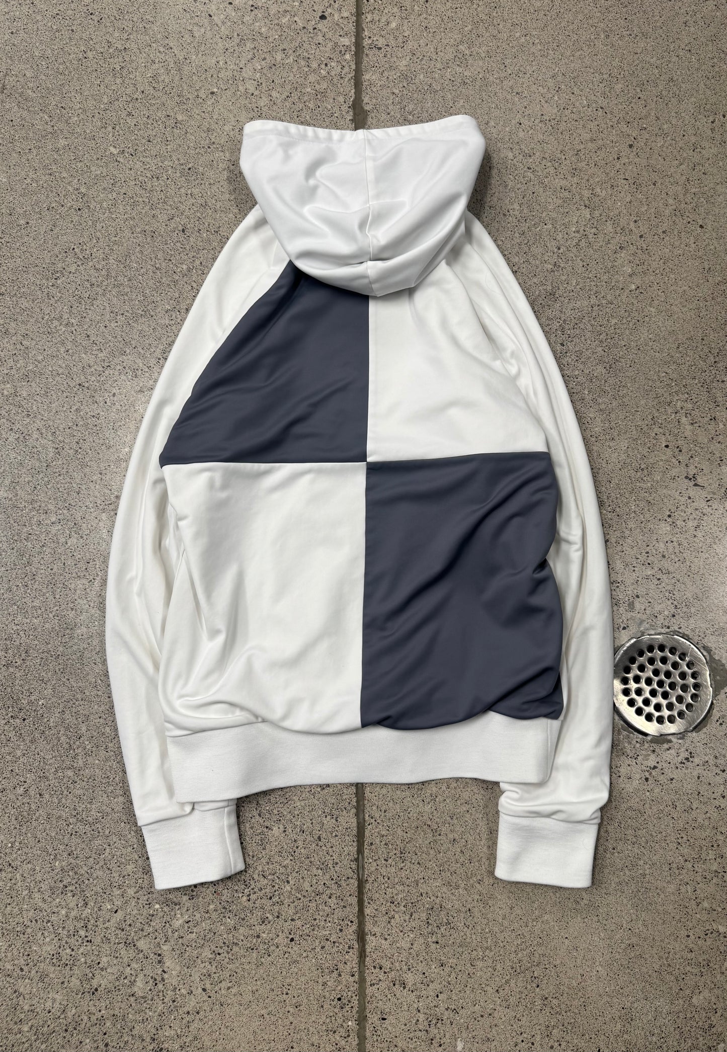 Y-3 By Yohji Yamamoto White Zip-Up Hoodie