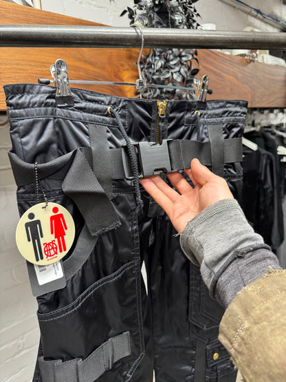 AW2003 Jean Paul Gaultier ‘Parachute’ Black Bondage Cargo Pants