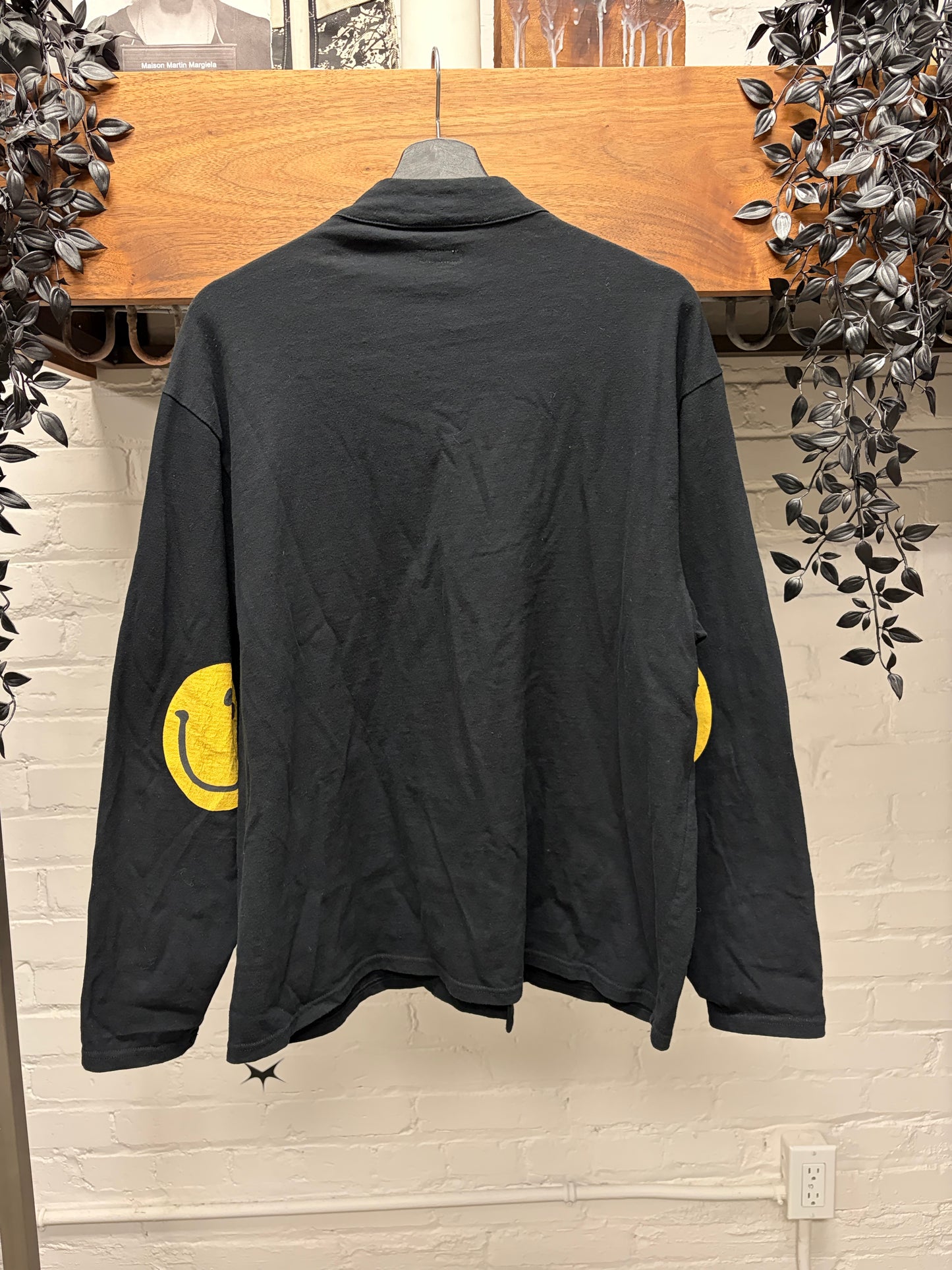 Kapital ‘18.5 Kung Fu Pajama’ Light Cotton Jacket with Smile Patches