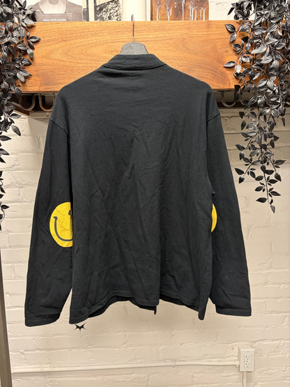 Kapital ‘18.5 Kung Fu Pajama’ Light Cotton Jacket with Smile Patches