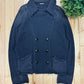 Kapital Raw Hem Overdyed Blue Cotton Coat