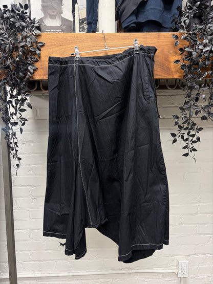 Yohji Yamamoto ‘Y’s’ Contrast Stitch Black Sarousel Shorts