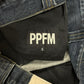 PPFM Wool Pocket Ponyhair Patch Raw Blue Bootcut Denim