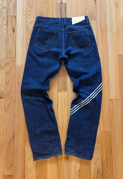Spring Summer 2004 Y-3  Yohji Yamamoto x Adidas 3 Stripe ‘Slash’ Selvedge Denim