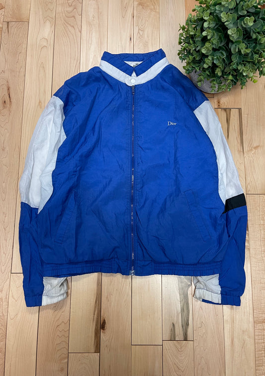 Vintage 1990s Dior Royal Blue/White Track Jacket