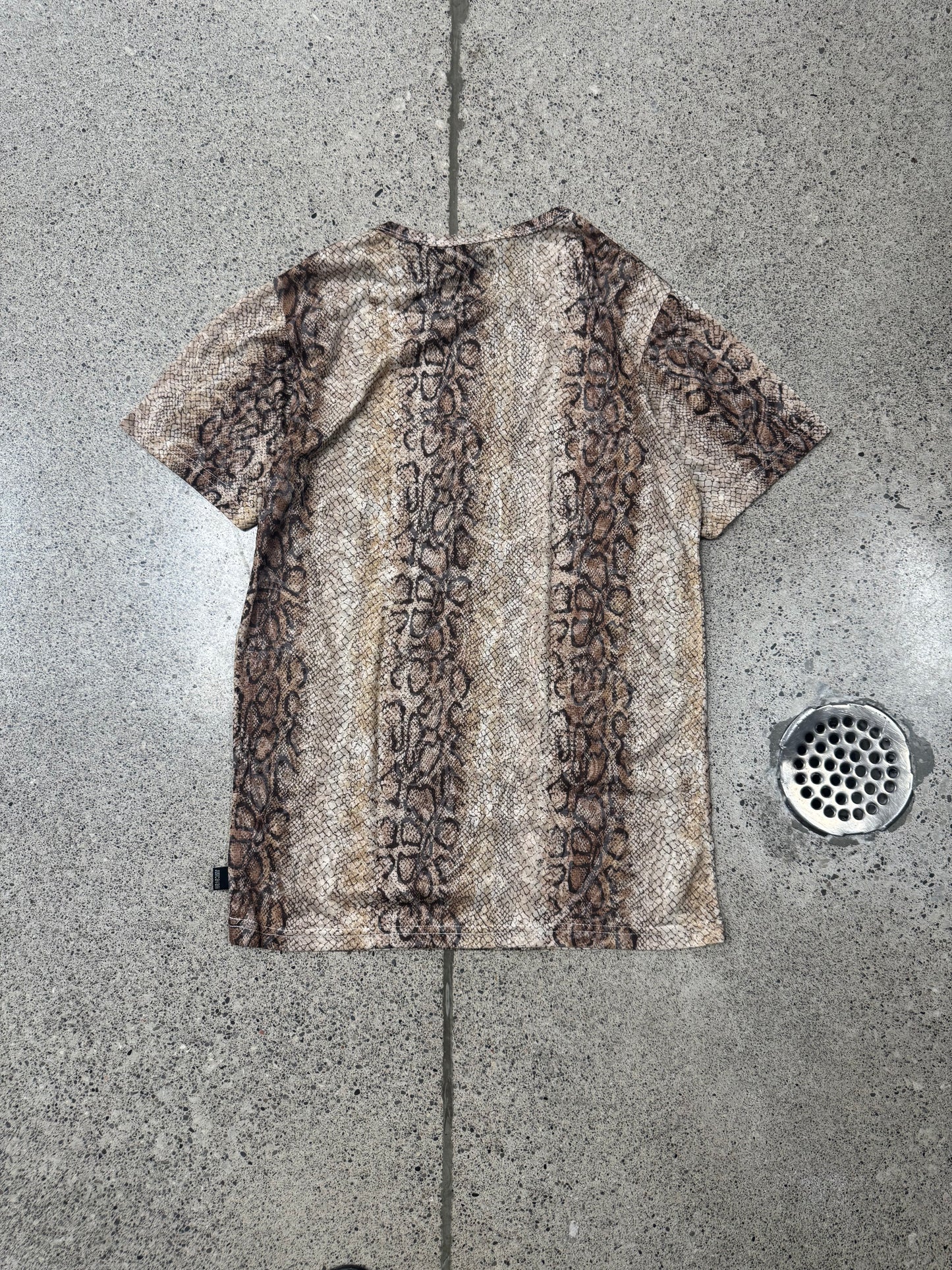 Roberto Cavalli ‘Snakeskin’ Mesh T-Shirt