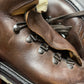 Lanvin Concealed Lace Brown Mid Top Hiking Boots