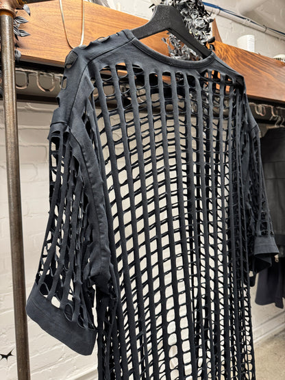 SS2006 Raf Simons ‘Icarus Surgit’ Black Laser Cut T-Shirt