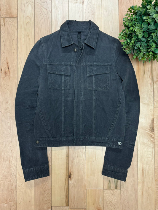 Balenciaga By Nicholas Ghesquiere Black Denim Trucker Jacket