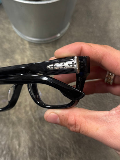 Chrome Hearts ‘Crypdic’ 925 Silver Cross Prescription Frames