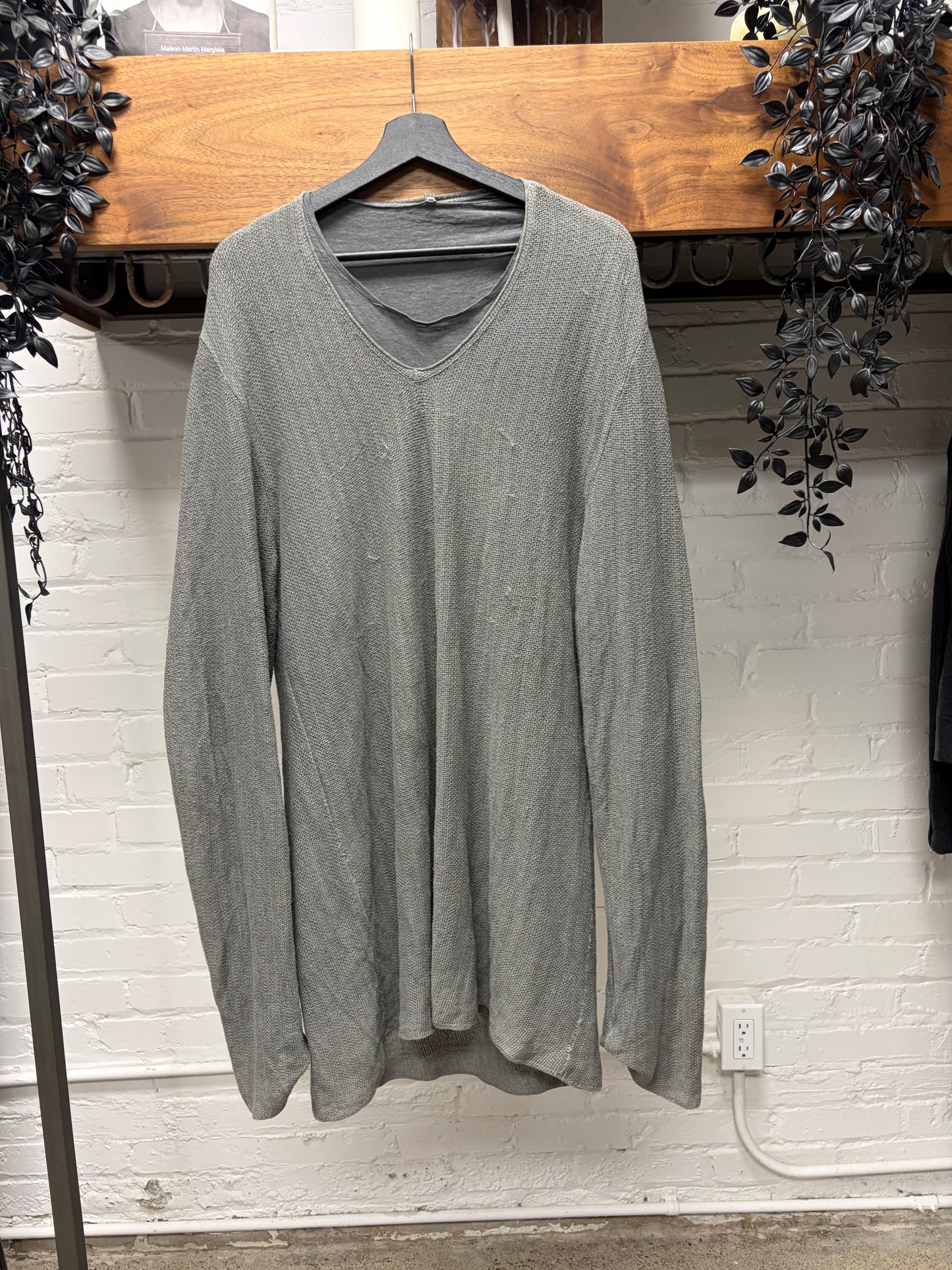 Transit Double Layered Grey Knit Sweater