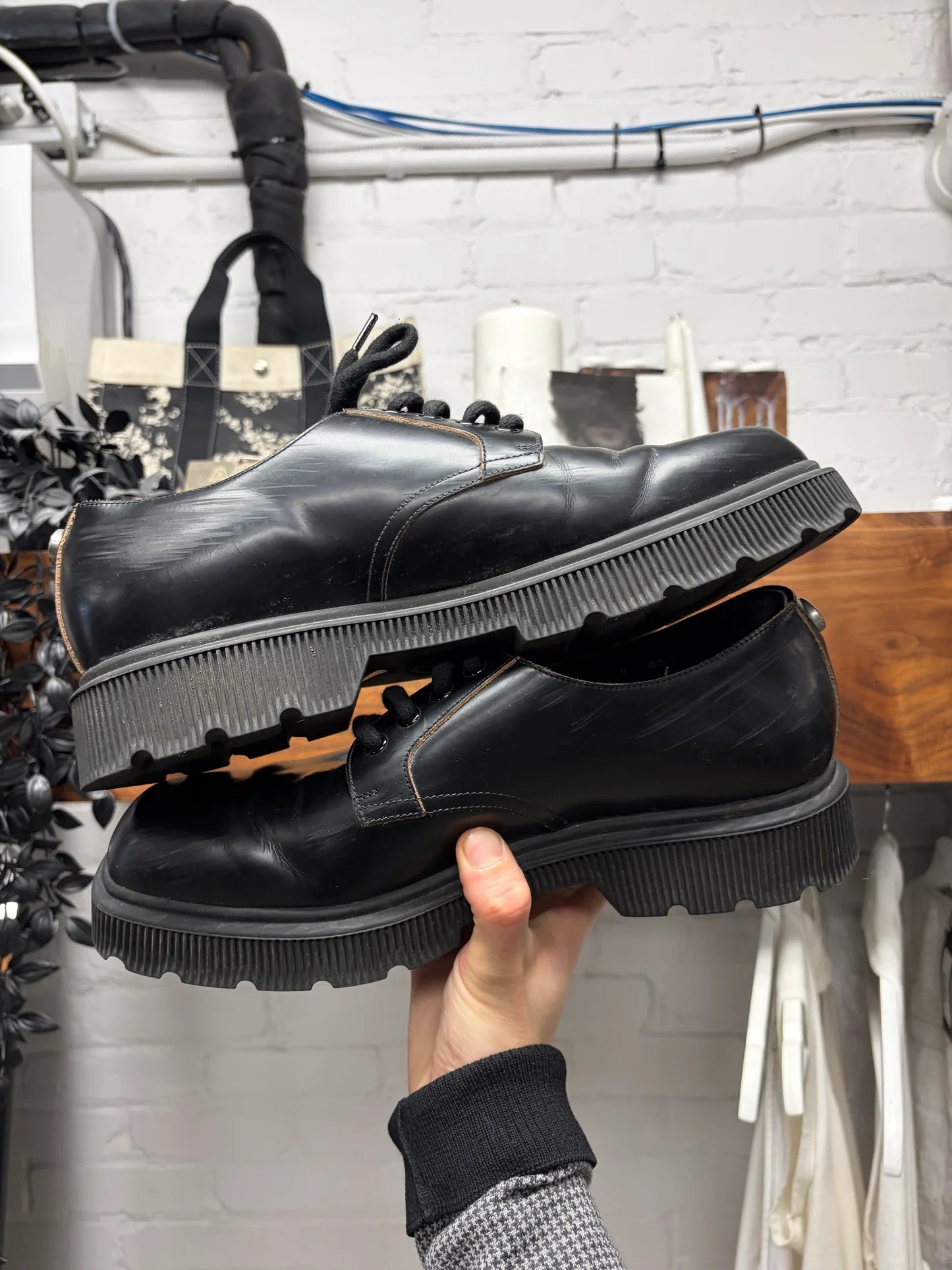 Gucci ‘Mystras’ Black Patent Leather Platform Sole Derbys