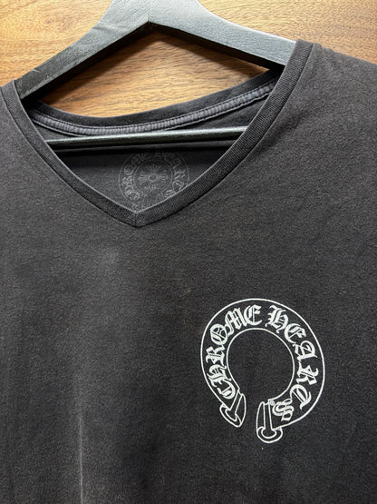 Vintage Chrome Hearts ‘T-Bar Logo’ Faded Black T-Shirt