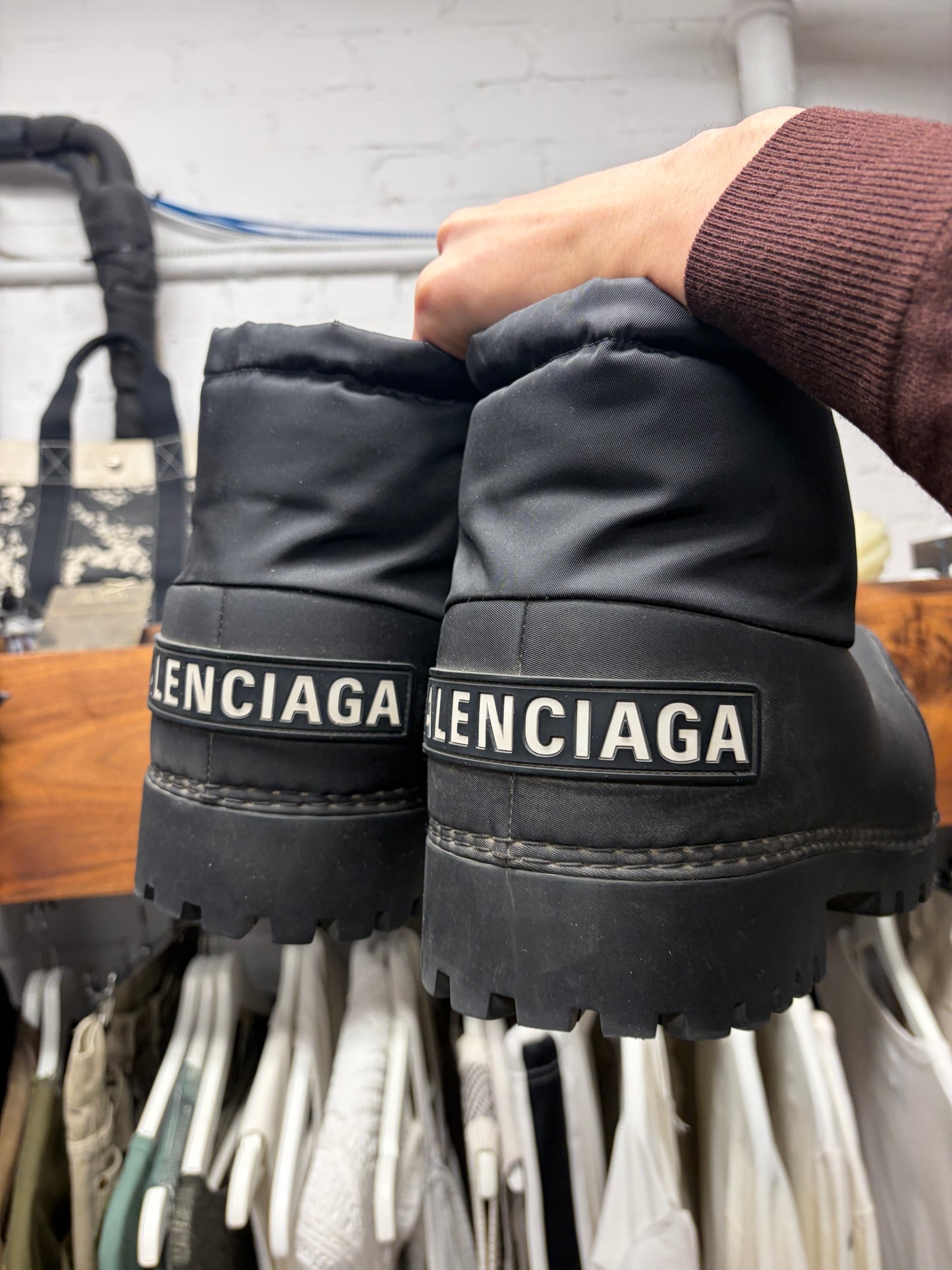 Balenciaga ‘Alaska’ Black Oversized Low Top Boots